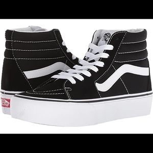 Vans 6.5 women’s black flatform high tops